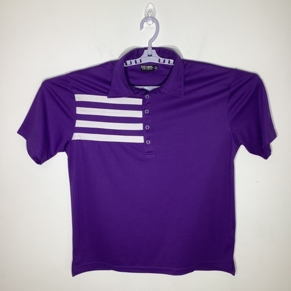 Black Clover Live Lucky Mens Short Sleeve Golf Polo Shirt Purple Size Medium. - Picture 2 of 5